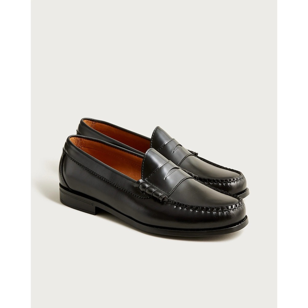 J. CREW Camden leather loafers with rubber soles Black Size 12 M $168 AV166